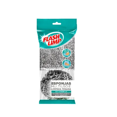 Conjunto Esponjas Flash Limp Multiuso Limpeza Pesada 2 Pecas