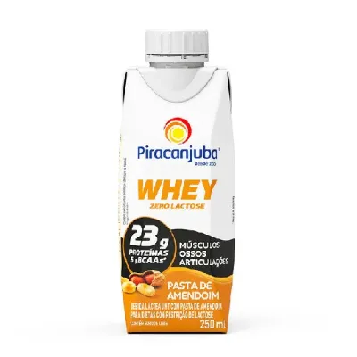 Bebida Lactea Piracanjuba Whey Zero Lactose Pasta de Amendoim 250ml