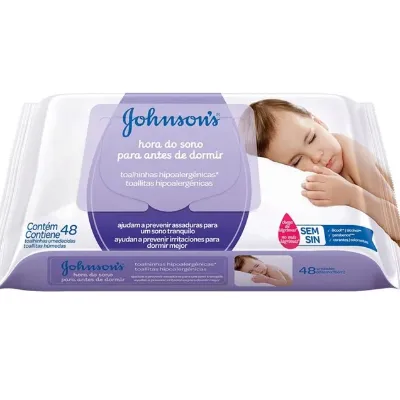 Lencos Umedecidos Johnsons Baby Hora do Sono com 48un