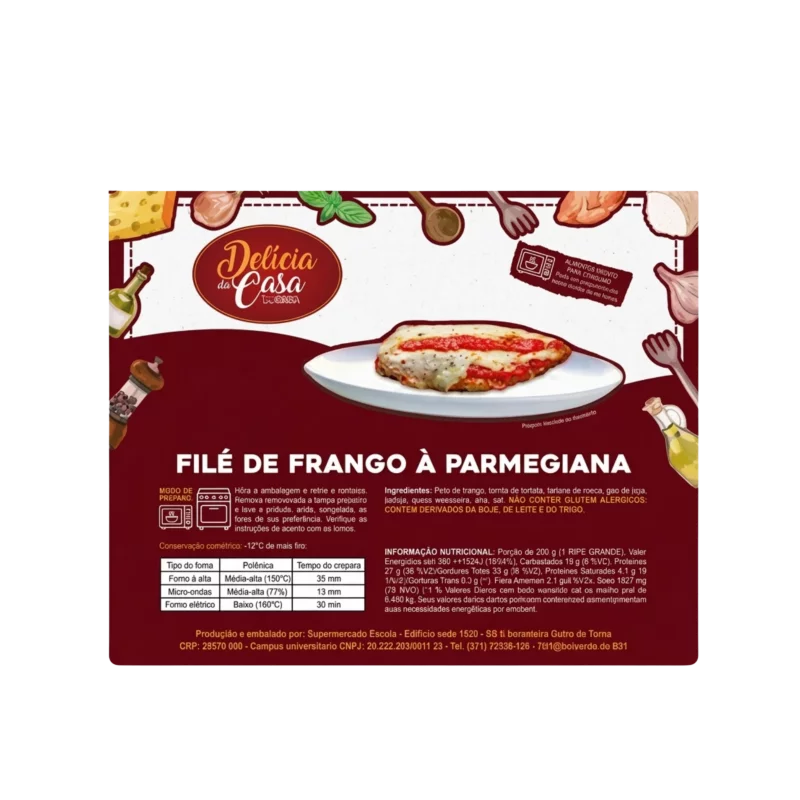 File de Frango A Parmegiana Delicia da Casa Kg