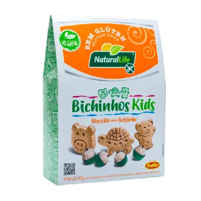 Biscoito Kodilar Naturallife Bichinho Beijinho 80g
