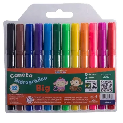 Caneta Hidrocor Leo Leo Bic 12 Cores Ref.4585