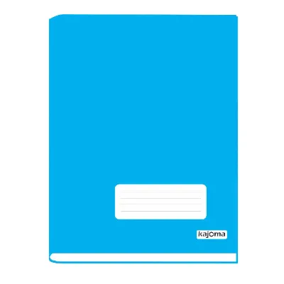 Caderno Kajoma Capa Dura 96 Folhas Sem Pauta Azul Un