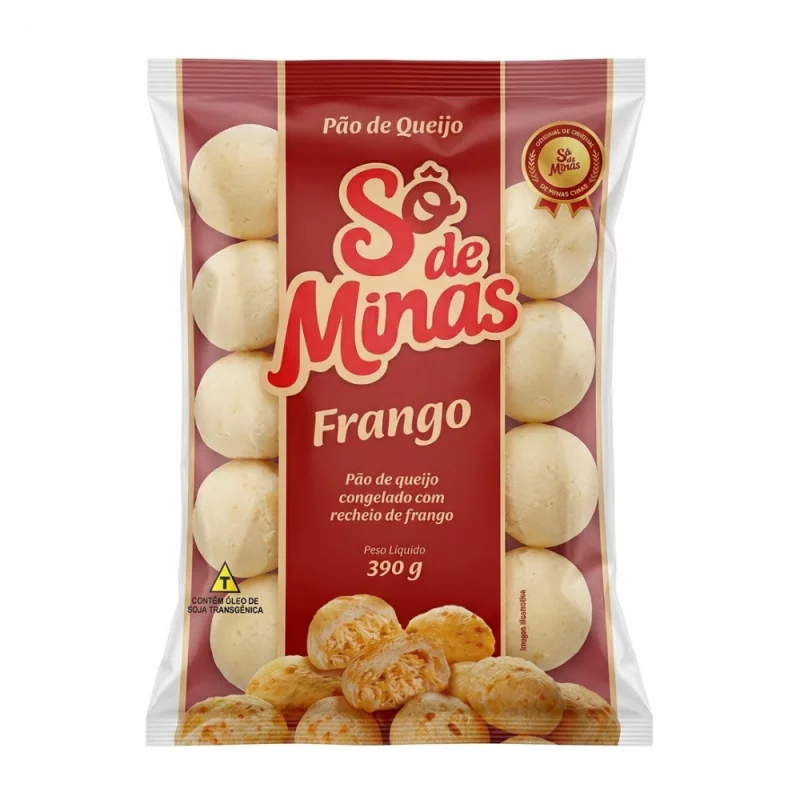 Pao de Queijo So de Minas com Recheio de Frango 390g