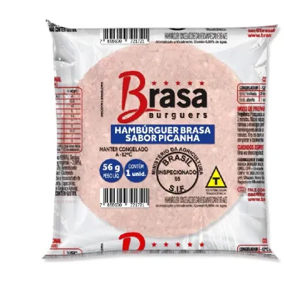 Hamburguer Brasa Burguers Bovino Picanha 56g