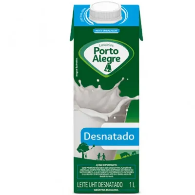 Leite Longa Vida Porto Alegre Desnatado 1lt