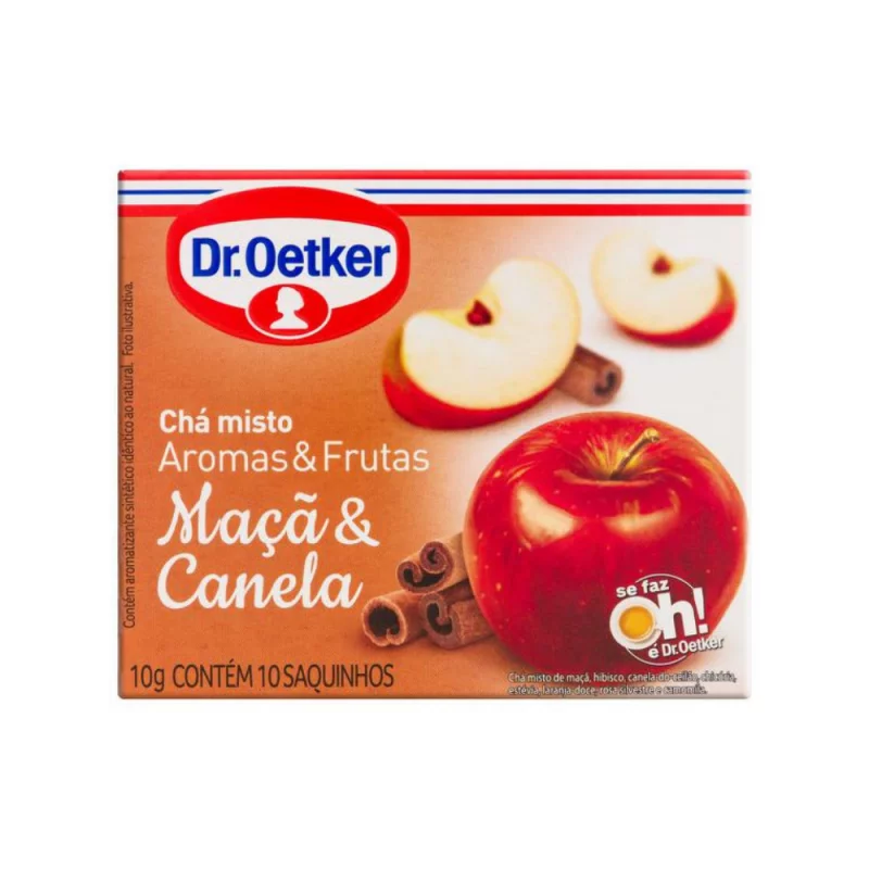 Cha Verde Oetker Maca e Canela com 10 Saq.10g