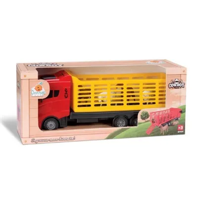 Caminhao Cowboy com 2 Bois e 2 Cavalos 45cm Ref.415