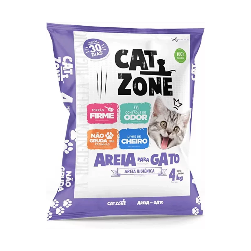 Areia Higienica para Gato Cat Zone 4kg
