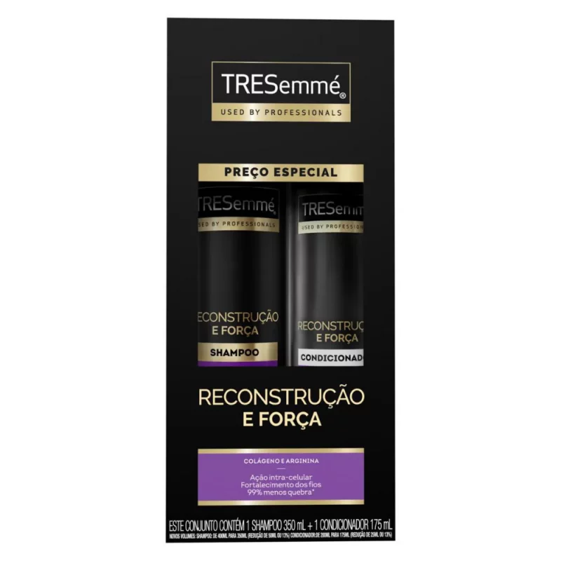 Kit Tresemme Shampoo 350ml + Condicionador Reconstrucao e Forca 175ml