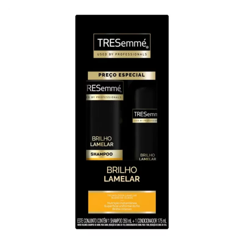 Kit Tresemme Shampoo 350ml + Condicionador Brilho Lamelar 175ml