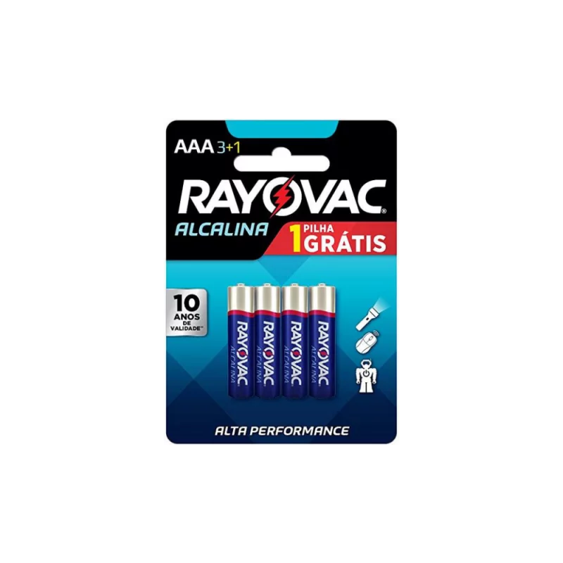 Pilha Rayovac Alcalina Pequena Aa3+1 Leve 4 Pague 3un