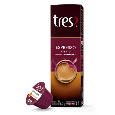 Capsula Tres Coracoes Espresso Atento 80g