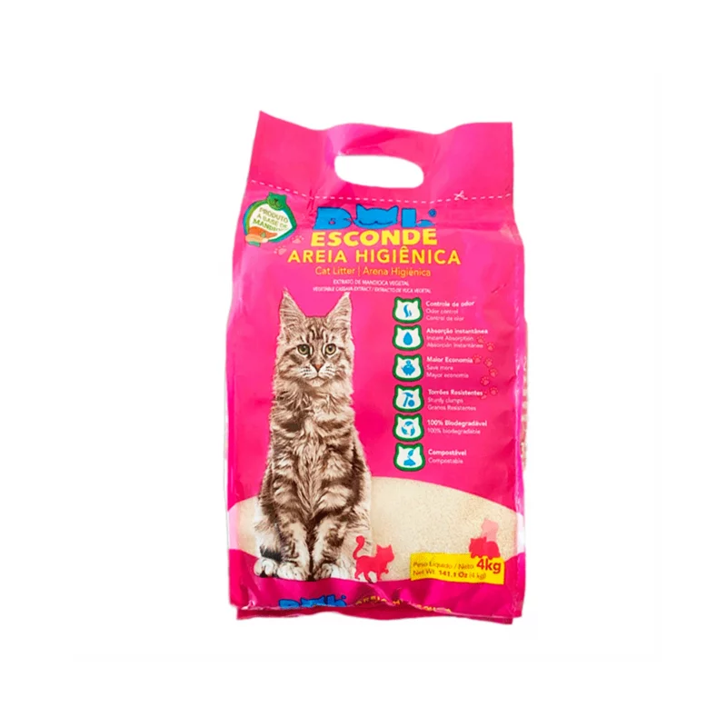 Areia Higienica para Gato Bob Esconde Extrato de Mandioca 4kg
