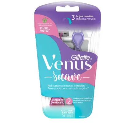 Aparelho de Barbear Gillette Venus 3 Laminas Simply com 2un
