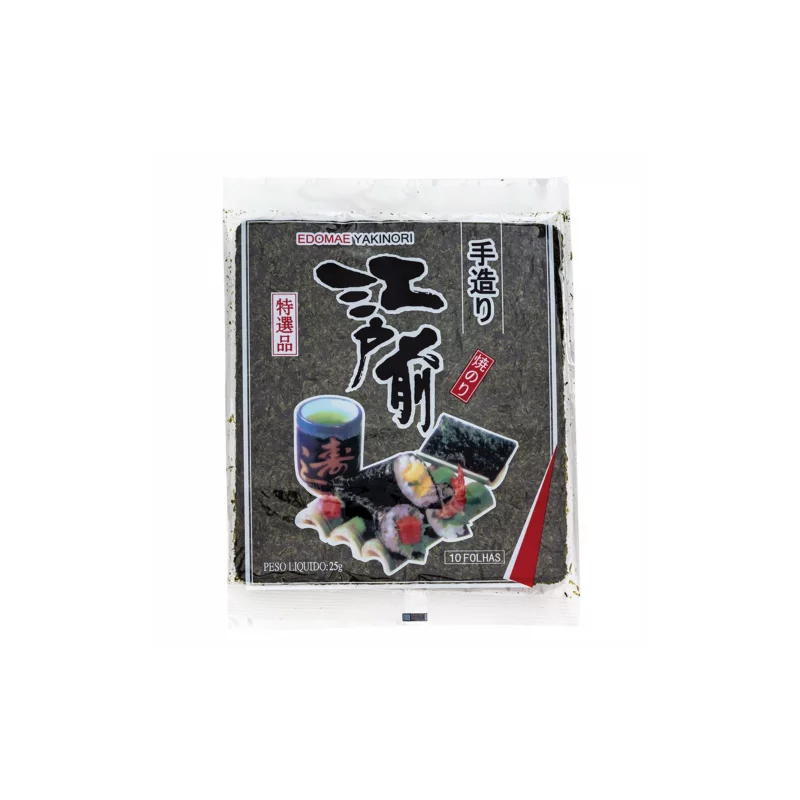 Algas Marinha Yakinori Chinesa Sushi Desidratadas 25g