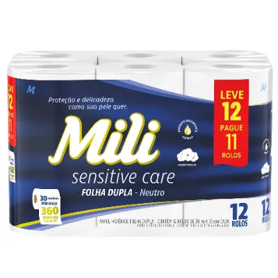 Papel Higienico Mili Dual 30 Metros Leve 12 Pague 11un