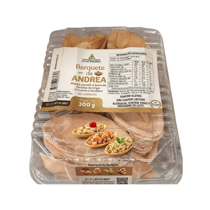 Barquete para Salgado da Andrea 300g