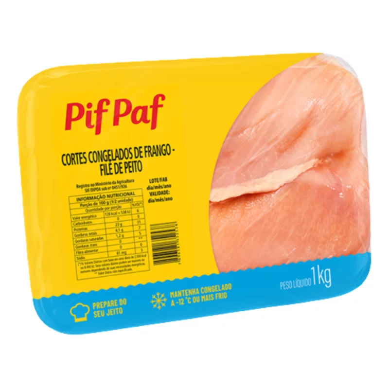 File de Peito Pif Paf Cortes Congelado 1kg