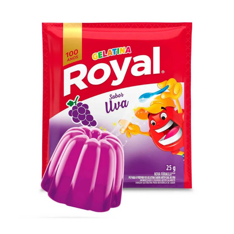 Gelatina Royal Uva 25g
