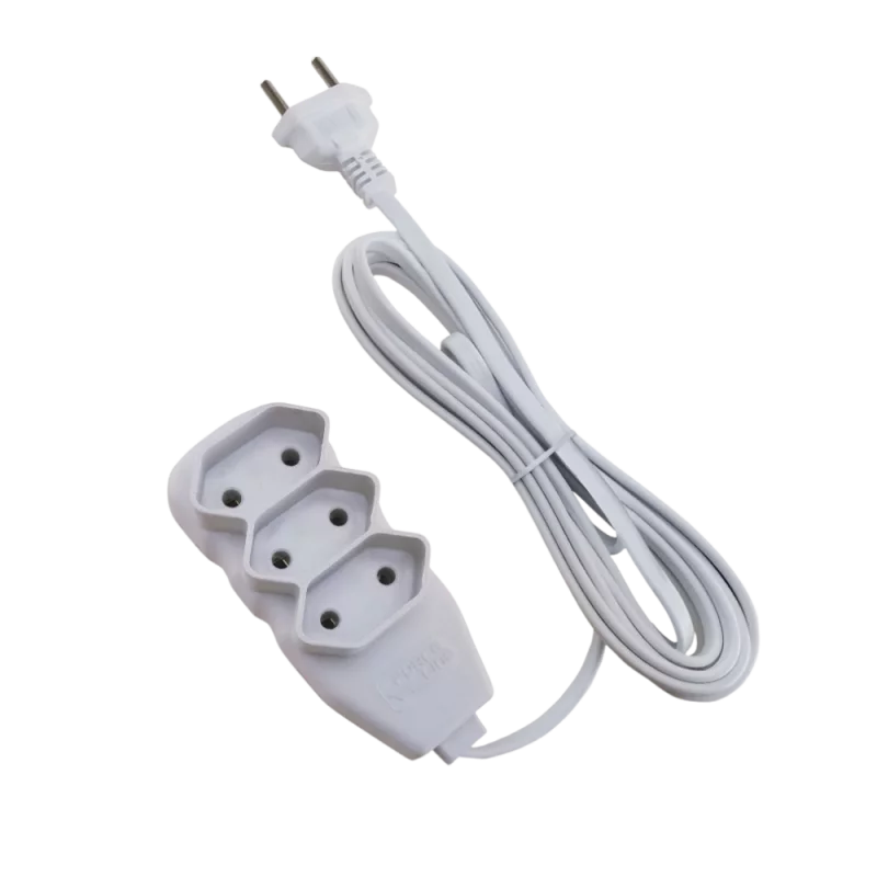 Extensao Compact Bipolar Branca 3mt 250v Un
