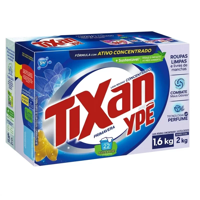 Sabao em Po Tixan Ype Primavera Concentrado 1,6kg