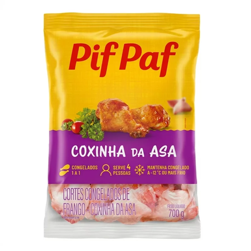 Coxinha da Asa Pif Paf Congelado Sem Tempero Iqf 700g