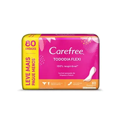 Absorvente Carefree Protetor Diario com Perfume 80un Leve Mais Pague Menos