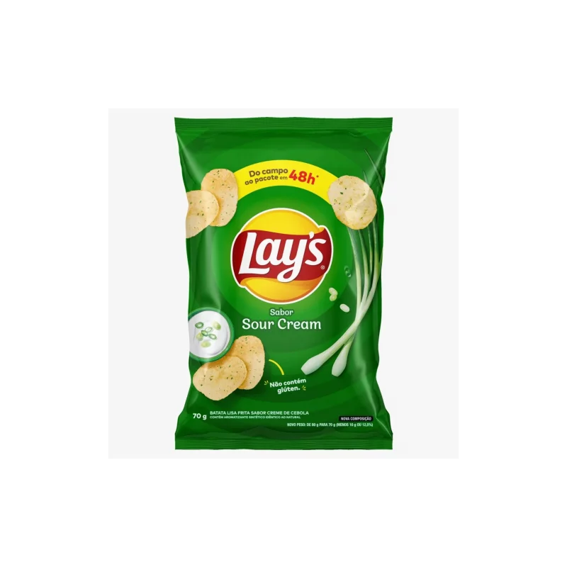 Batata Chips Lays Lisa Pct 70G Sour Cream
