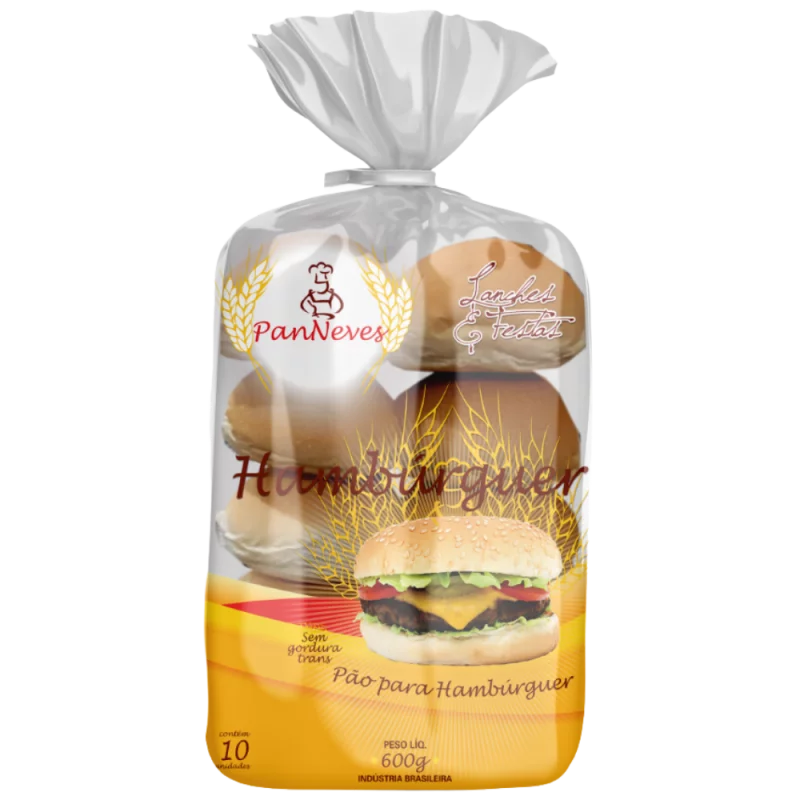 Pao de Hamburguer Panneves 600g