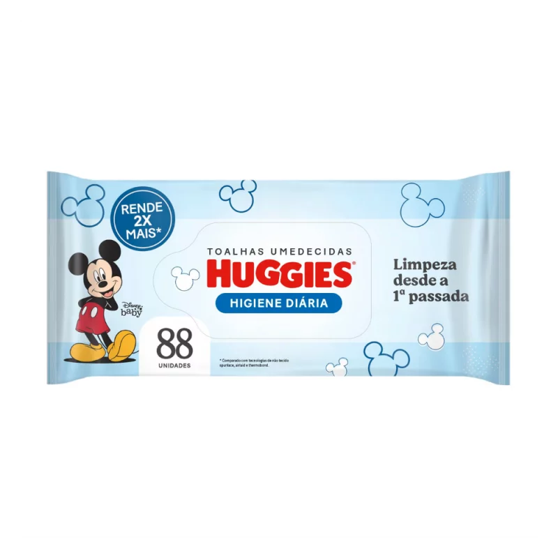 Lencos Umedecidos Huggies Turma da Monica Higiene Diaria 88un