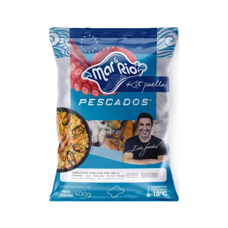 Ingredientes Paella Mar e Rio Frutos do Mar Congelado 400g