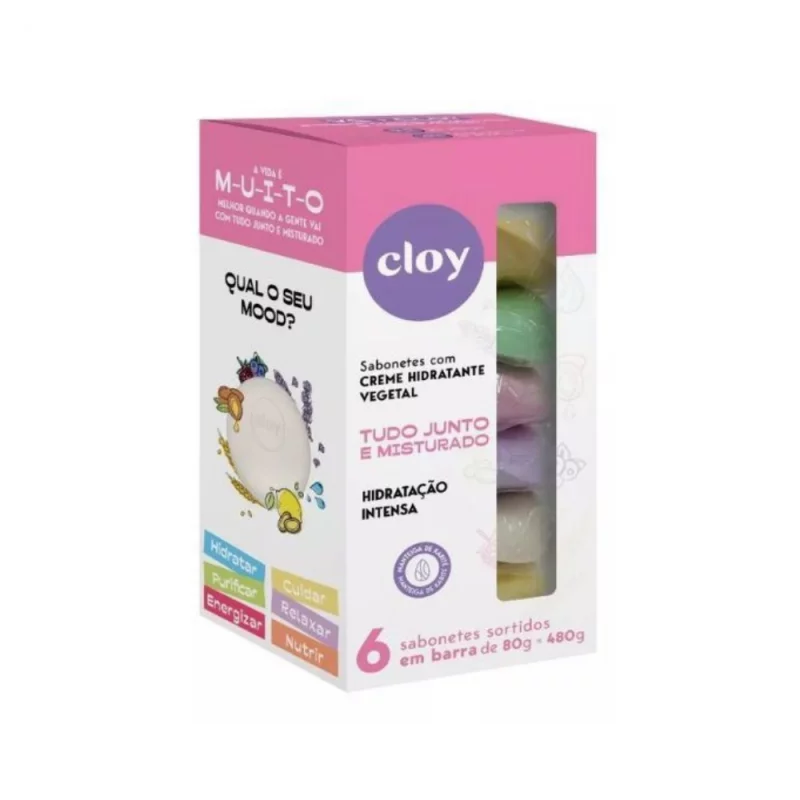 Sabonete Cloy Hidratacao Intensa Sortidos 480g