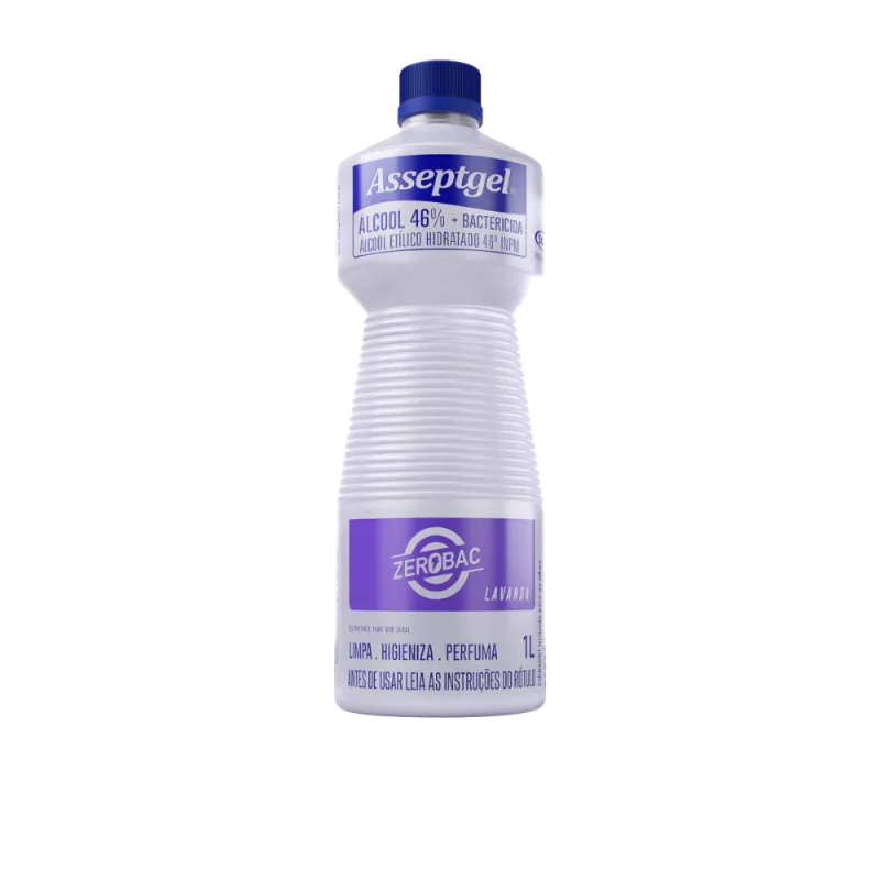 Desinfetante Asseptgel Cristal Alcool 46% 1l