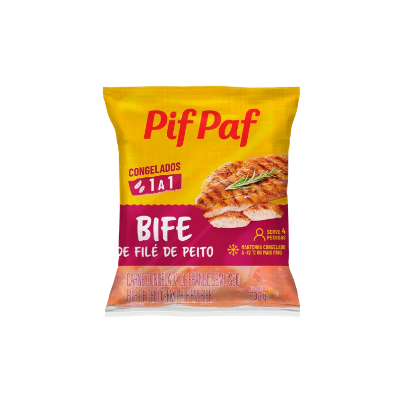 File de Peito Pif Paf Bifes Congelado 700g