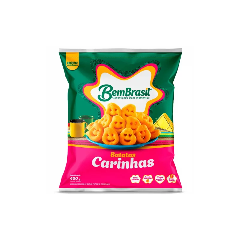 Batata Carinhas Mais Batata Pre Frita Congelada 400g