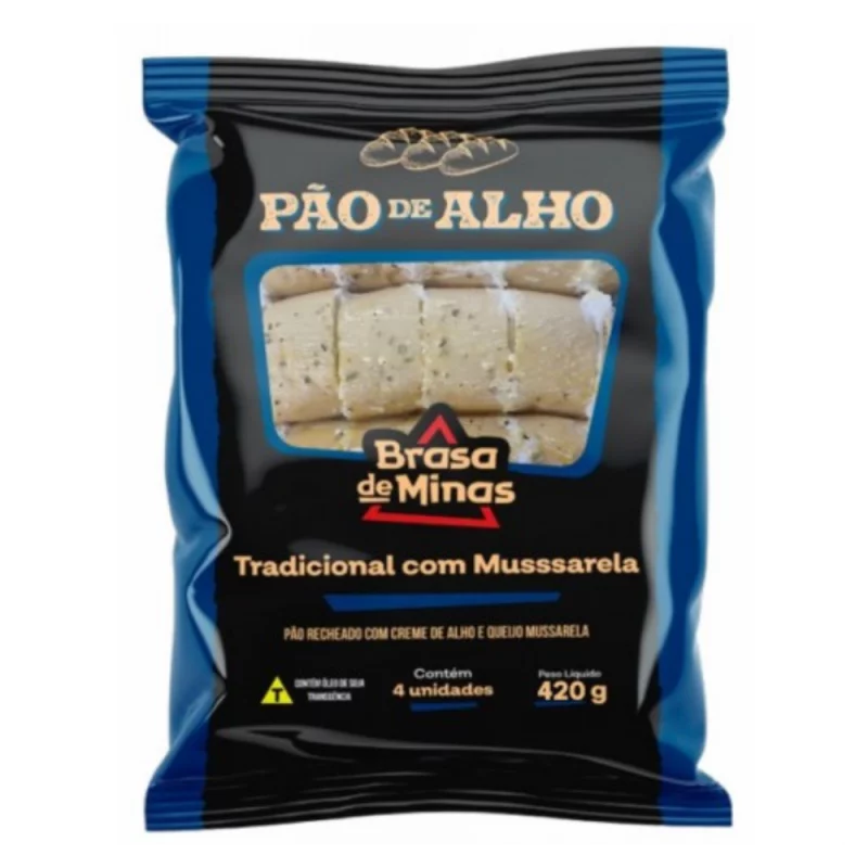 Pao de Alho Brasa de Minas Tradicional Mussarela 420g