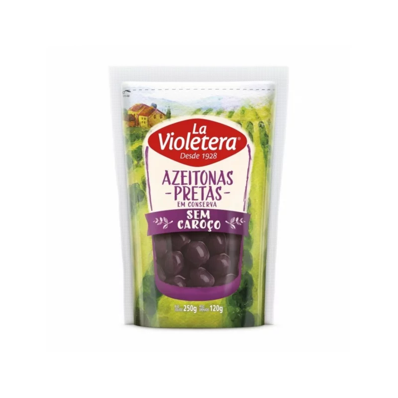 Azeitona Preta La Violetera Refil Sem Caroco 120g