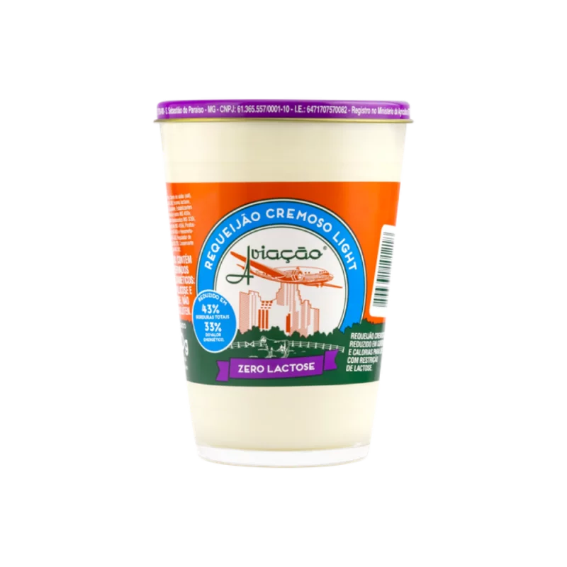 Requeijao Aviacao Light Zero Lactose 180g