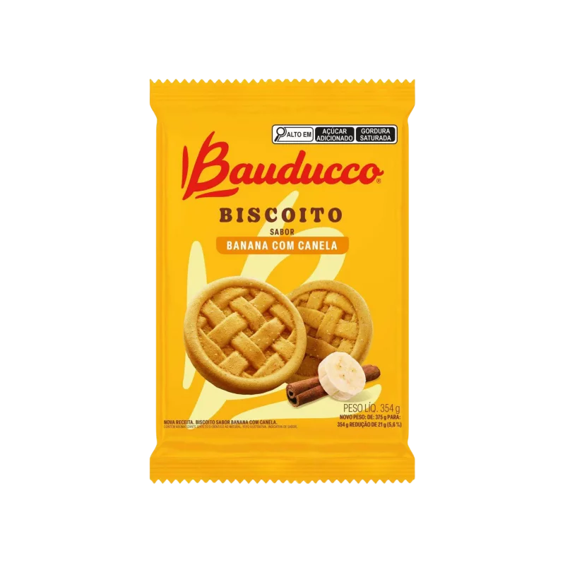 Biscoito Bauducco Amanteigado Banana com Canela 354g