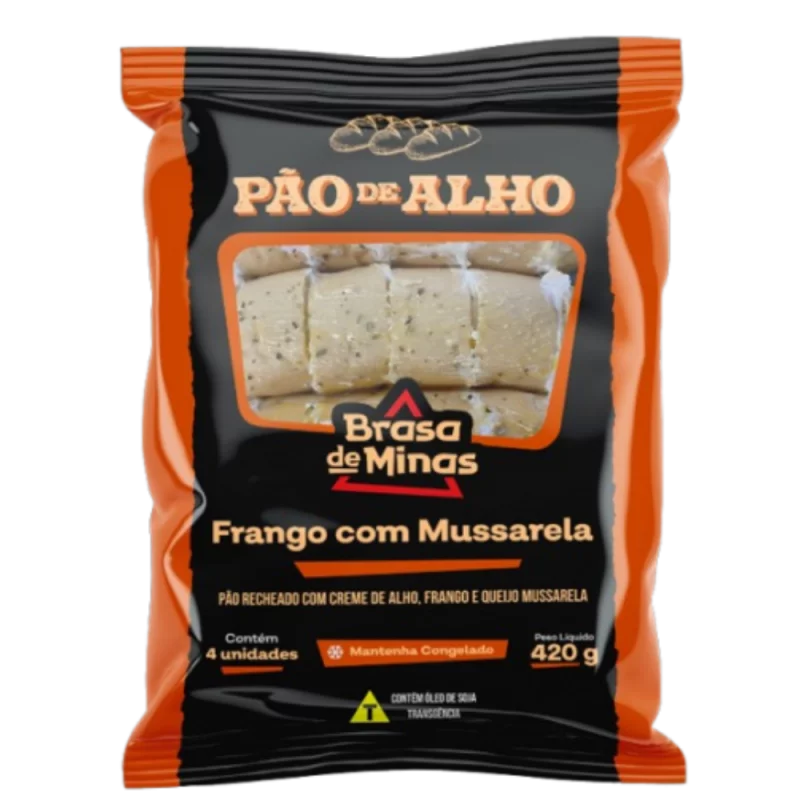 Pao de Alho Brasa de Minas Frango com Mussarela 420g