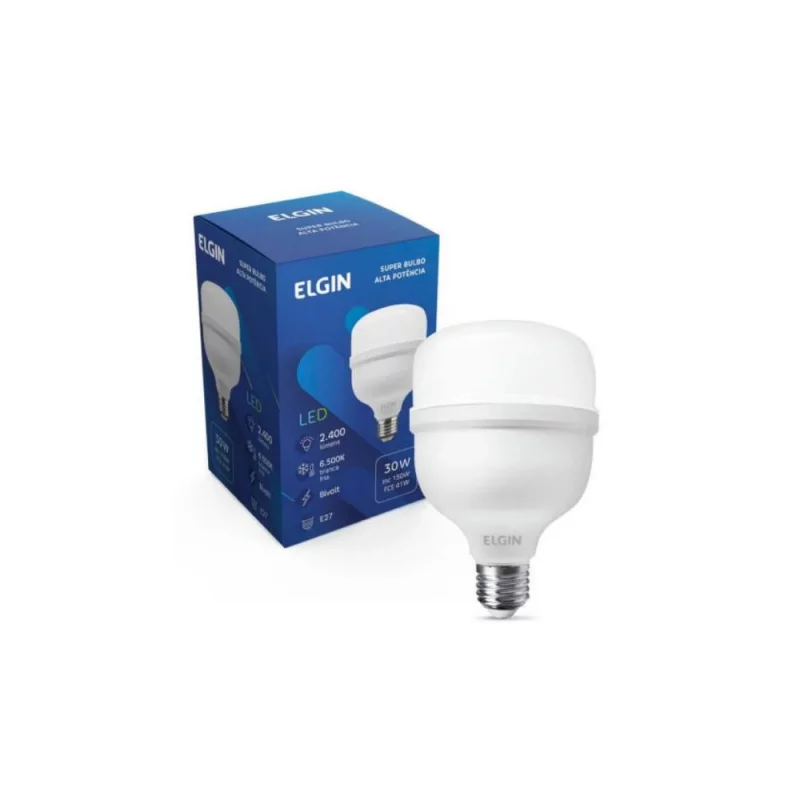 Lampada Elgin Super Bulbo Led Bivolt 30w 6.500k