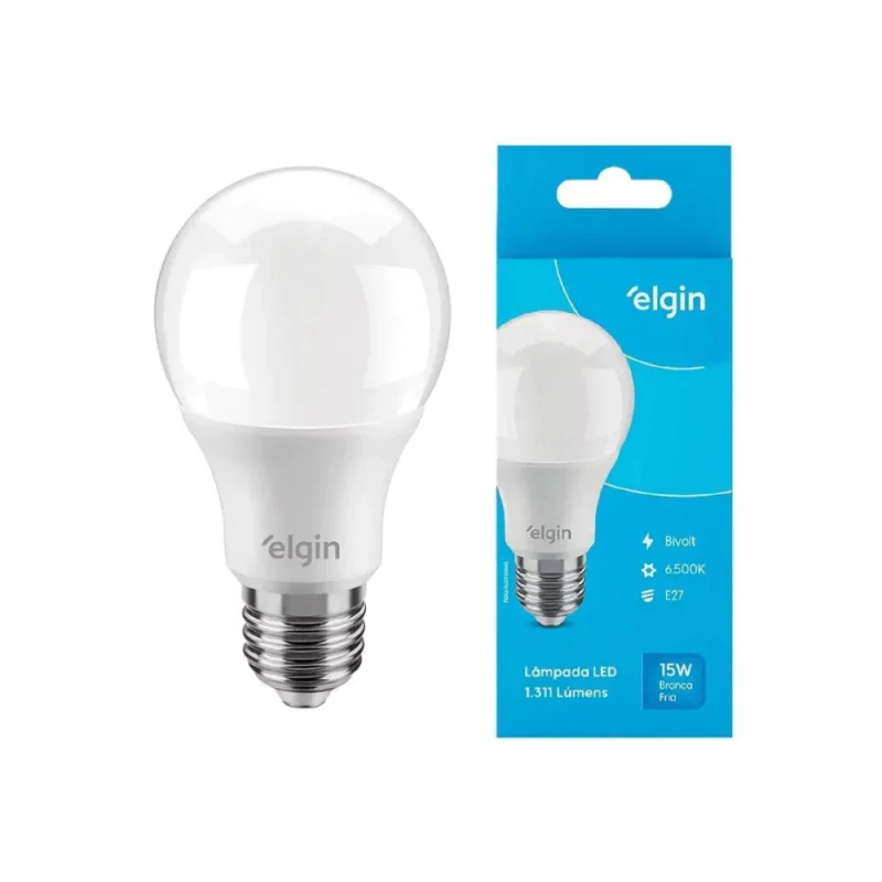 Lampada Elgin Bulbo Led Bivolt 15w 6.500k