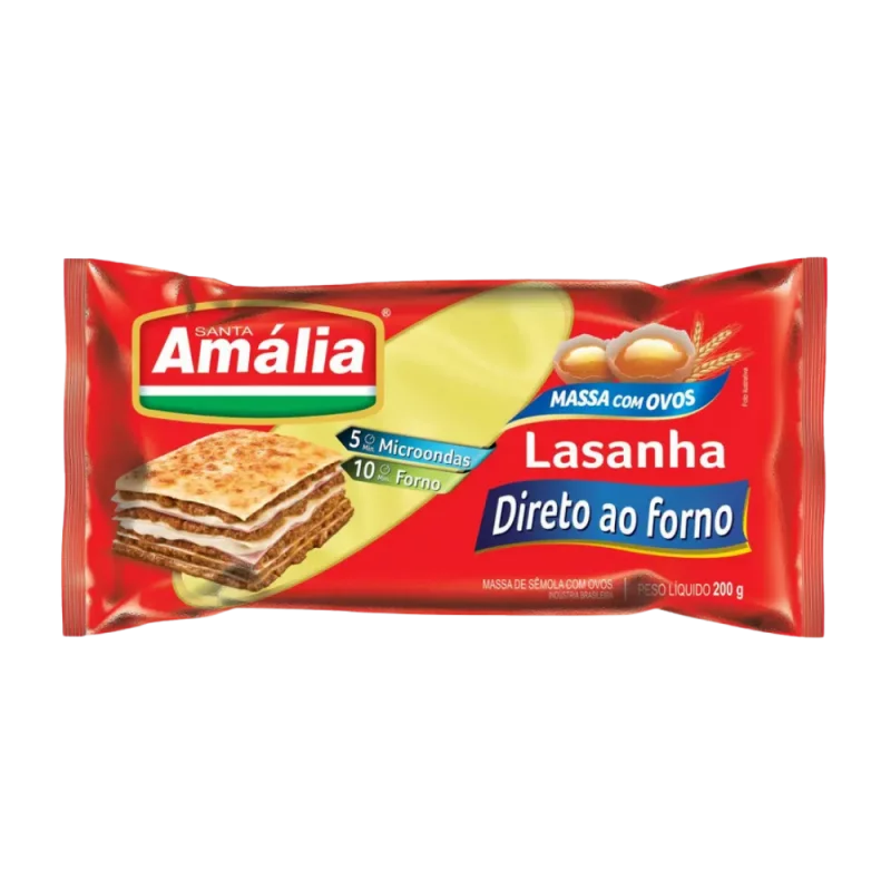 Macarrao Santa Amalia Ovos Lasanha Direto Ao Forno 200g