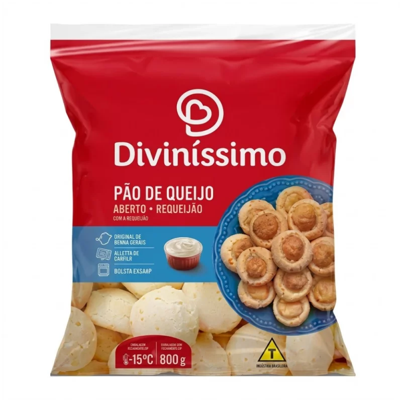 Pao de Queijo com Requeijao Divinissimo 800g