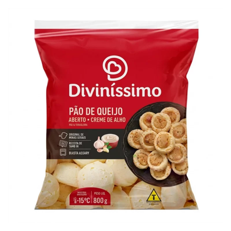 Pao de Queijo Creme de Alho Divinissimo 800g