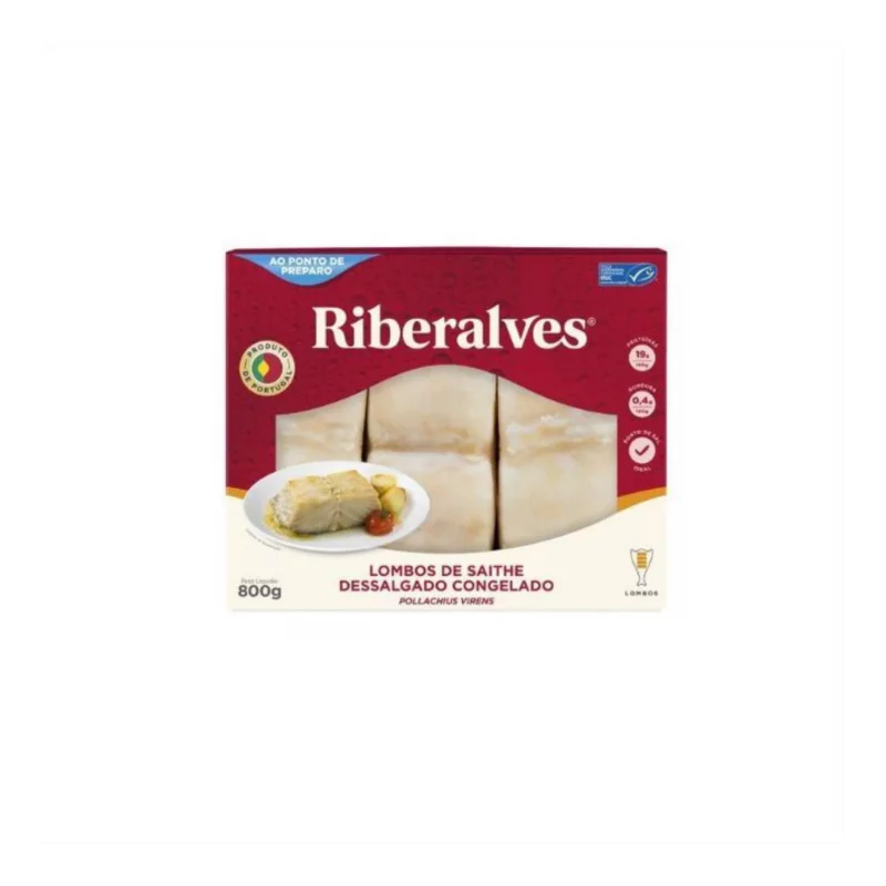 Bacalhau Riberalves Lombos de Saithe Dessalgado 800g
