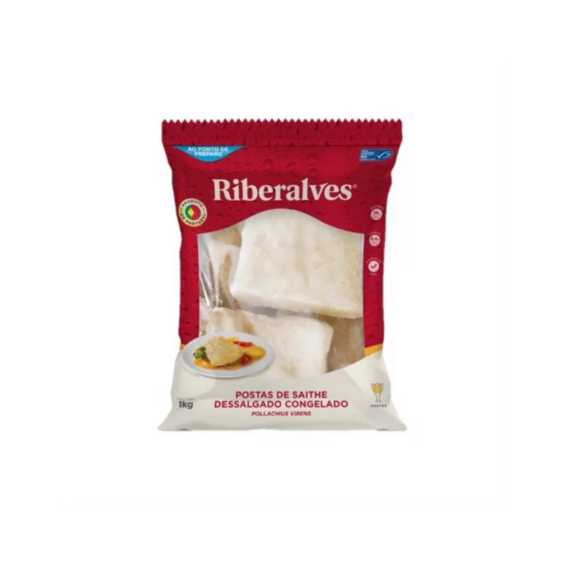 Bacalhau Riberalves Posta Saithe Dessalgado 1kg