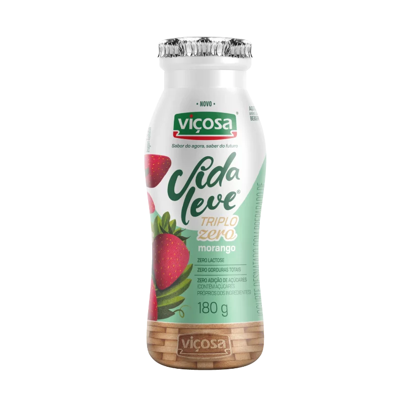 Iogurte Vicosa Vida Leve Triplo Zero Morango 180g