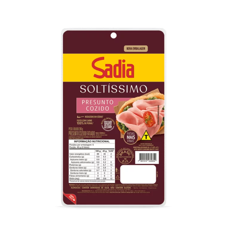 Presunto Sadia Cozido Fatiadas 200g